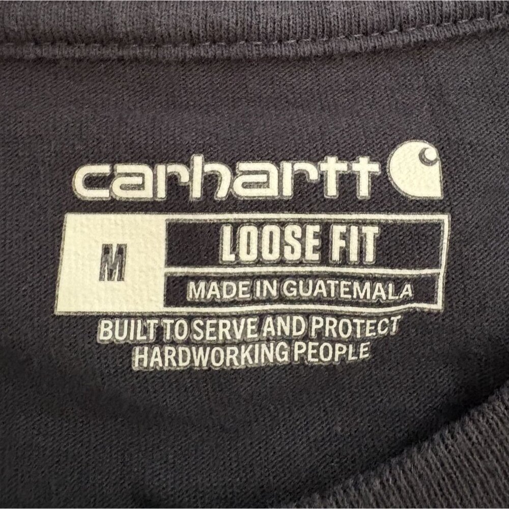 Carhartt Men's Loose Fit Logo Graphic T-Shirt Size M Navy Blue 100% Cotton - Picture 5 of 9